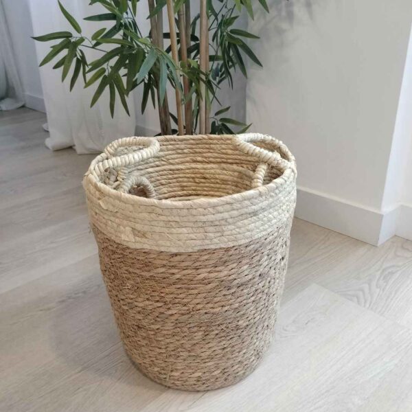 Conjunto cestas fibras naturales olivia - Imagen 2