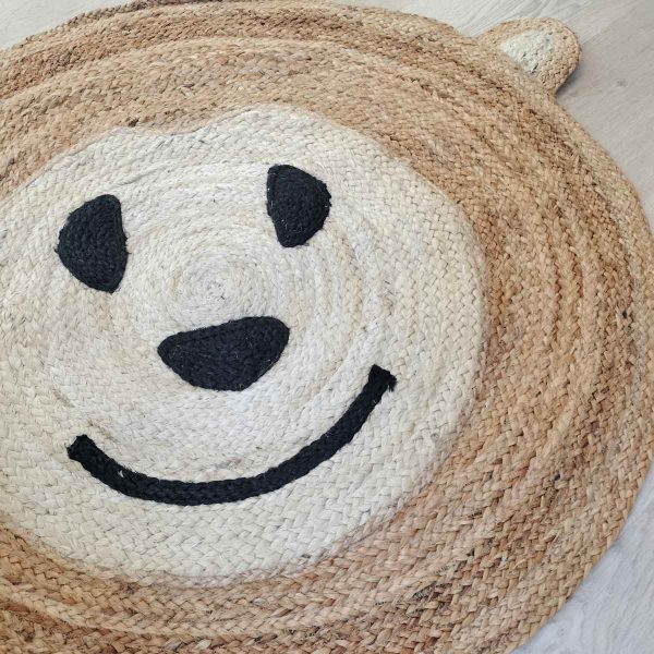 Alfombra infantil yute natural mono - Imagen 3