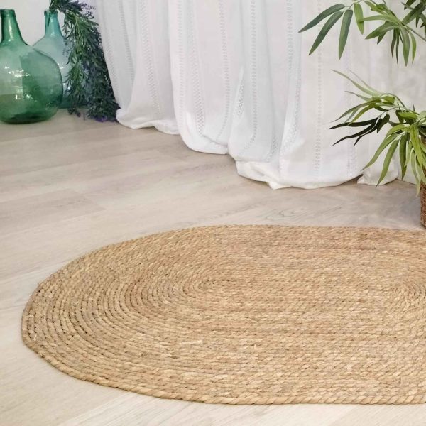 Alfombra rafia natural saona ovalada - Imagen 2