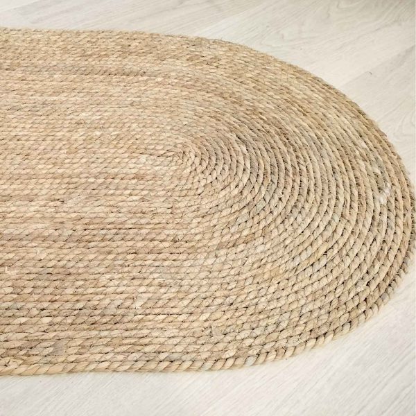 Alfombra rafia natural saona ovalada - Imagen 3