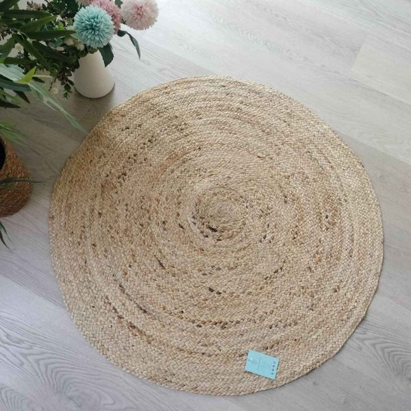Alfombra redonda yute natural arias - Imagen 3
