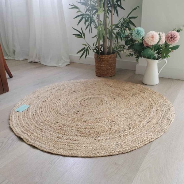 Alfombra redonda yute natural arias