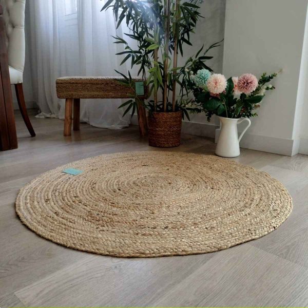 Alfombra redonda yute natural arias - Imagen 4