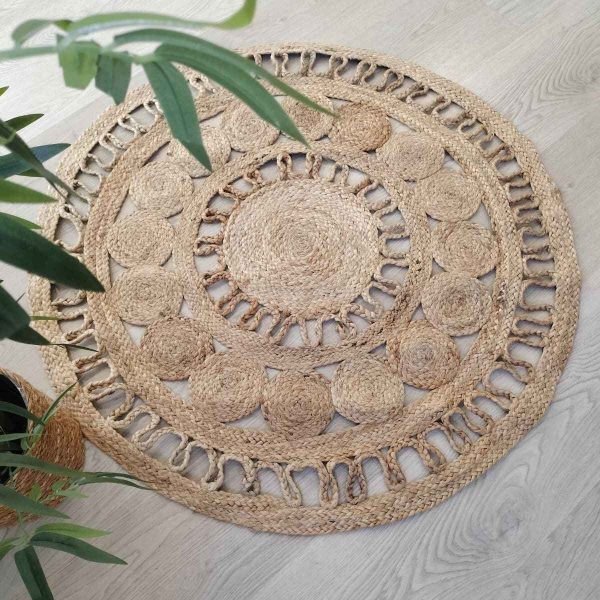 Alfombra redonda yute natural oasis - Imagen 2