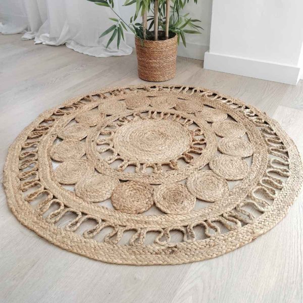 Alfombra redonda yute natural oasis