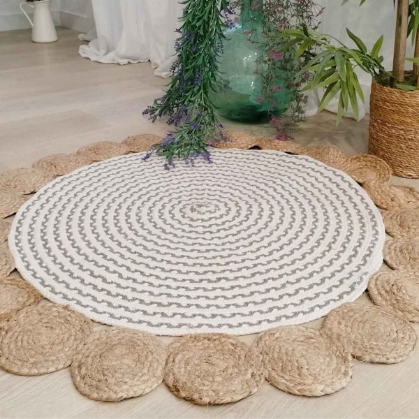 Alfombra yute natural baklava - Imagen 3