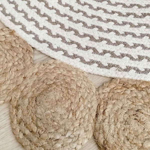 Alfombra yute natural baklava - Imagen 2