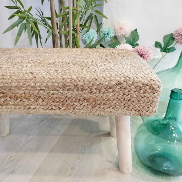 Banco de yute natural lisa - Imagen 2