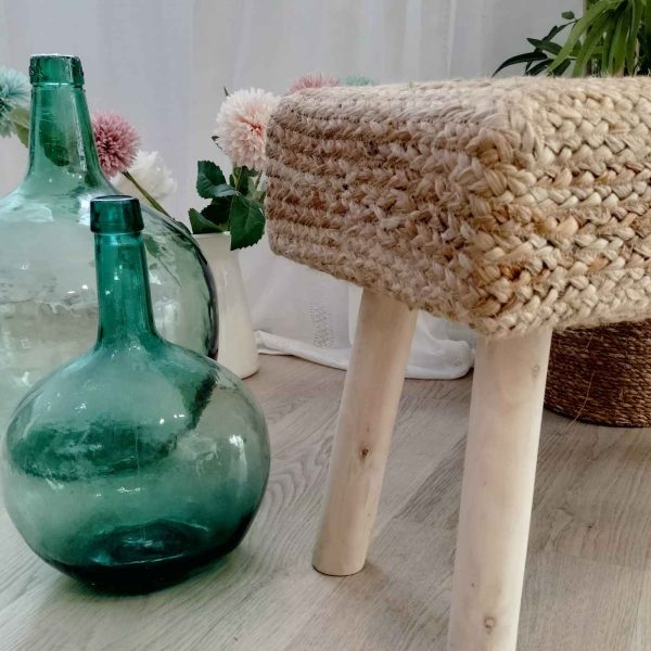 Banco de yute natural lisa - Imagen 3