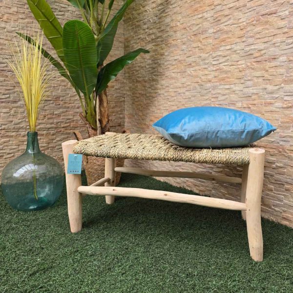 Banco madera artesanal raiz