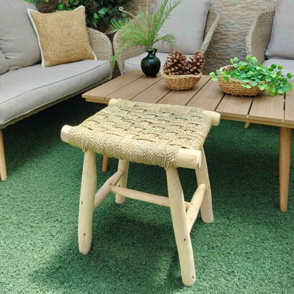 Taburete madera artesanal cedral - Imagen 2