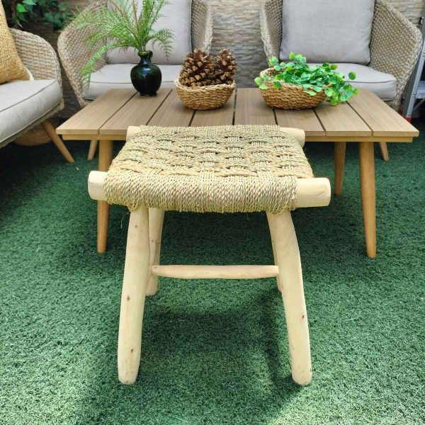 Taburete madera artesanal cedral