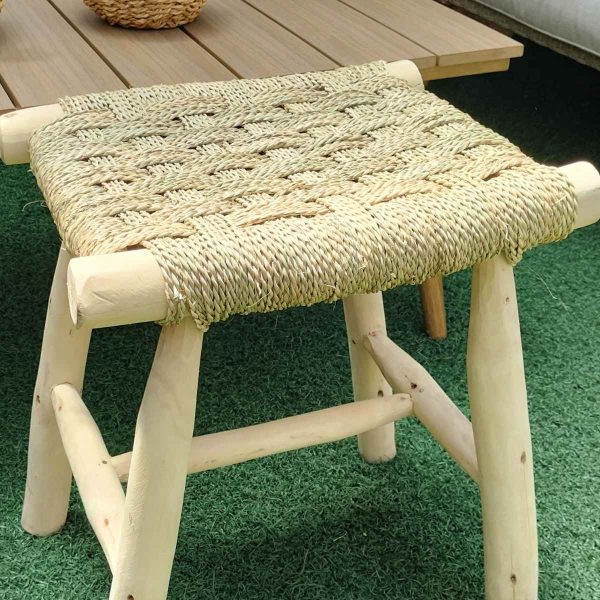 Taburete madera artesanal cedral - Imagen 4