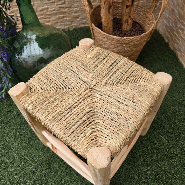 Taburete madera artesanal legado - Imagen 2