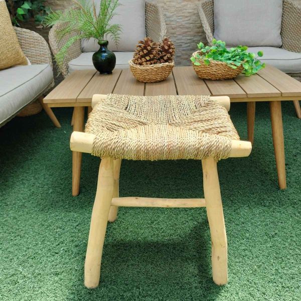 Taburete madera artesanal solera