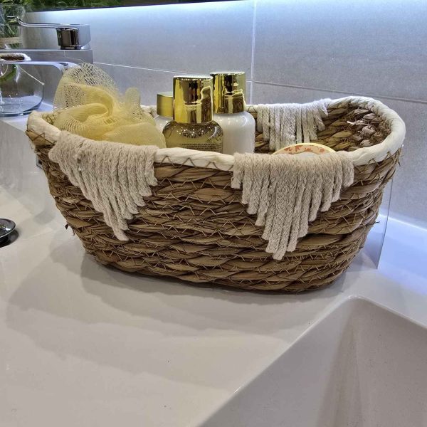 Cesta fibra natural y algodón congo