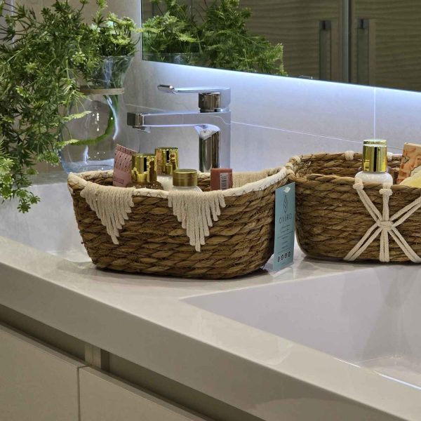 Cesta fibra natural y algodón congo - Imagen 4