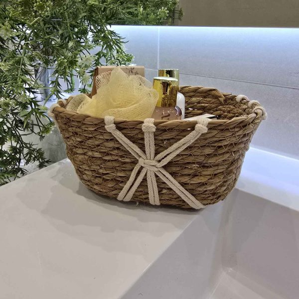 Cesta fibra natural y algodón mali