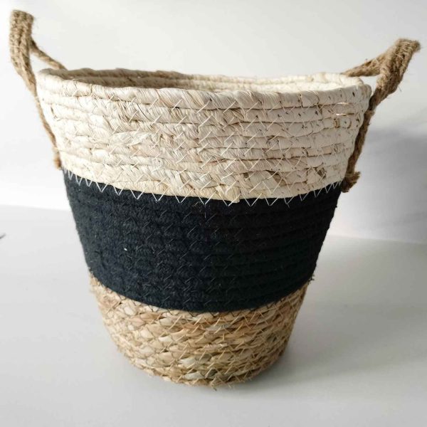 Cesta tajo tricolor negro