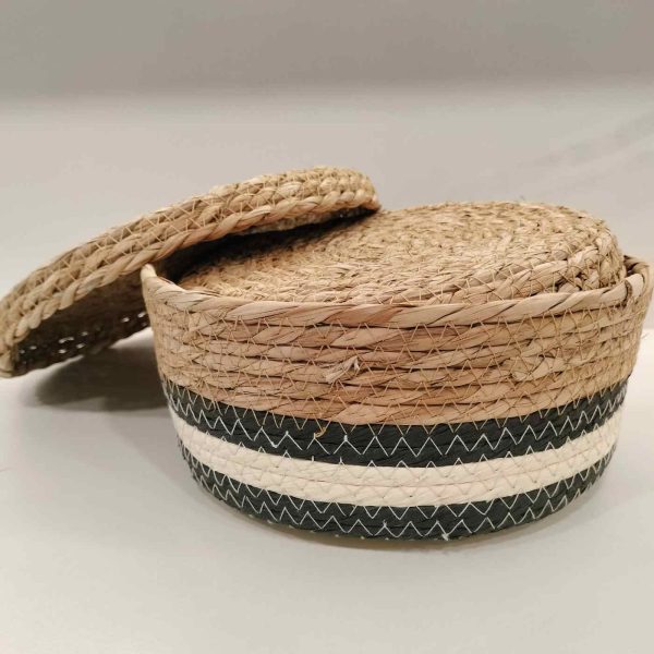 Conjunto cestas con tapa de fibras naturales - Imagen 2