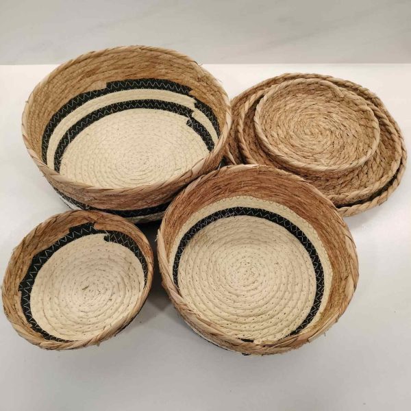 Conjunto cestas con tapa de fibras naturales - Imagen 4