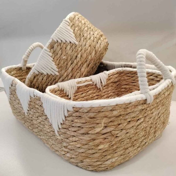 Conjunto cestas fibras naturales congo - Imagen 2