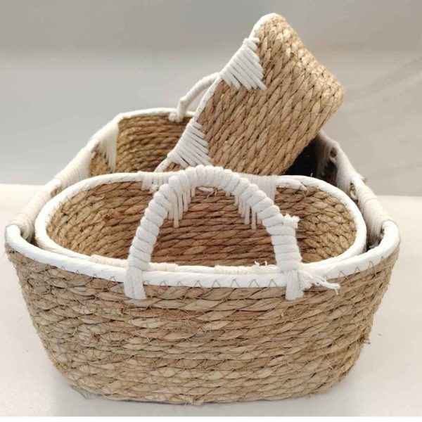 Conjunto cestas fibras naturales congo - Imagen 4