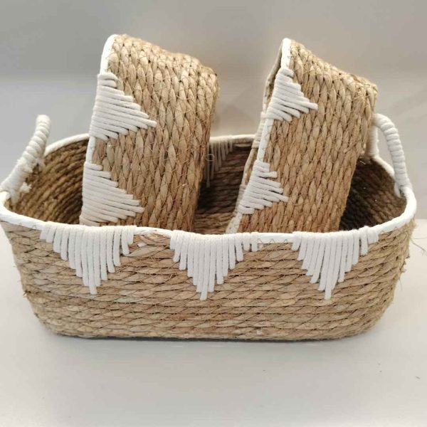 Conjunto cestas fibras naturales congo