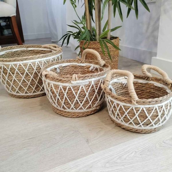 Conjunto cestas fibras naturales hebe - Imagen 3