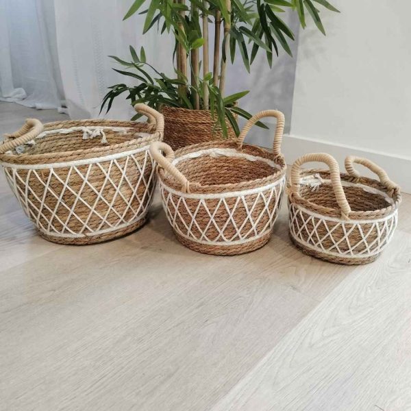 Conjunto cestas fibras naturales hebe - Imagen 4