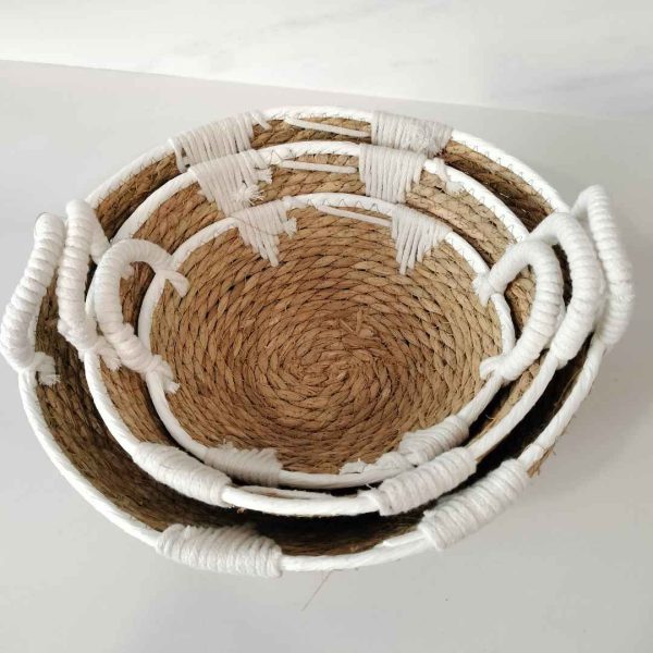 Conjunto cestas fibras naturales libia - Imagen 3