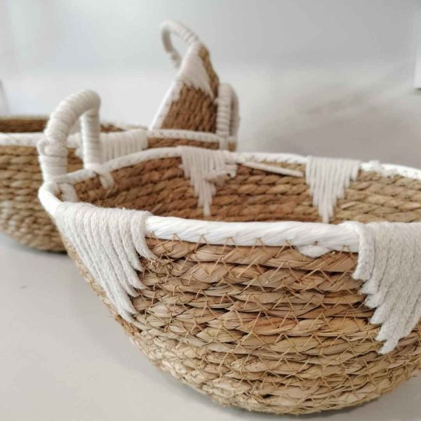 Conjunto cestas fibras naturales libia - Imagen 2