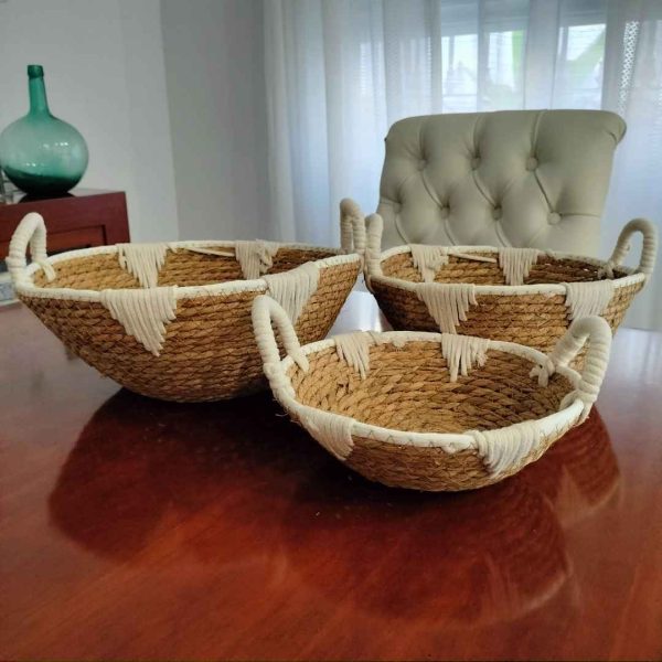Conjunto cestas fibras naturales libia