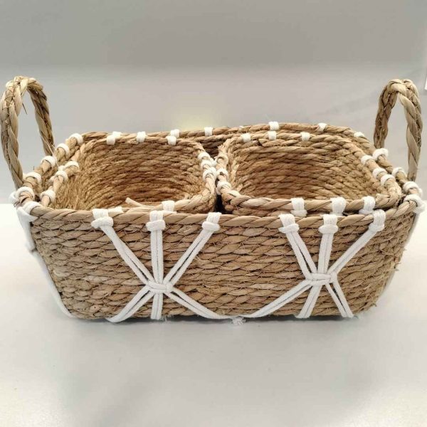 Conjunto cestas fibras naturales mali - Imagen 2