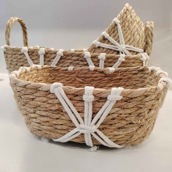 Conjunto cestas fibras naturales mali - Imagen 4