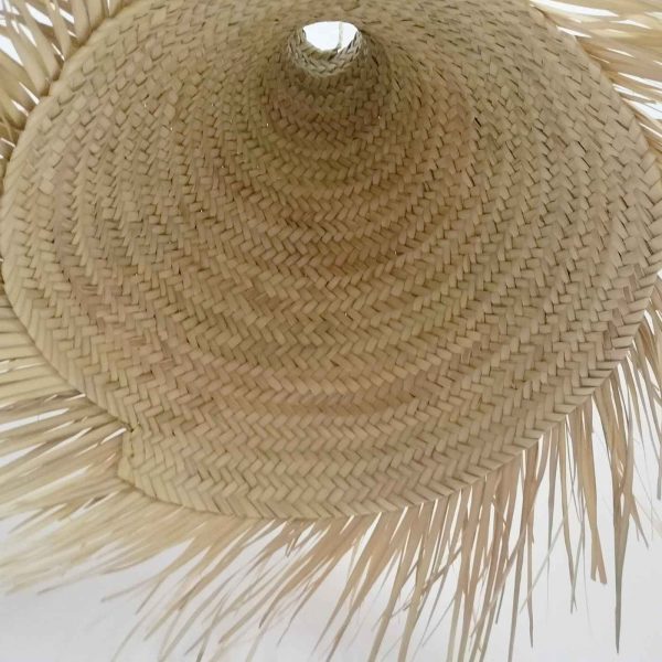 Lámpara hoja de palma cono con flecos - Imagen 3