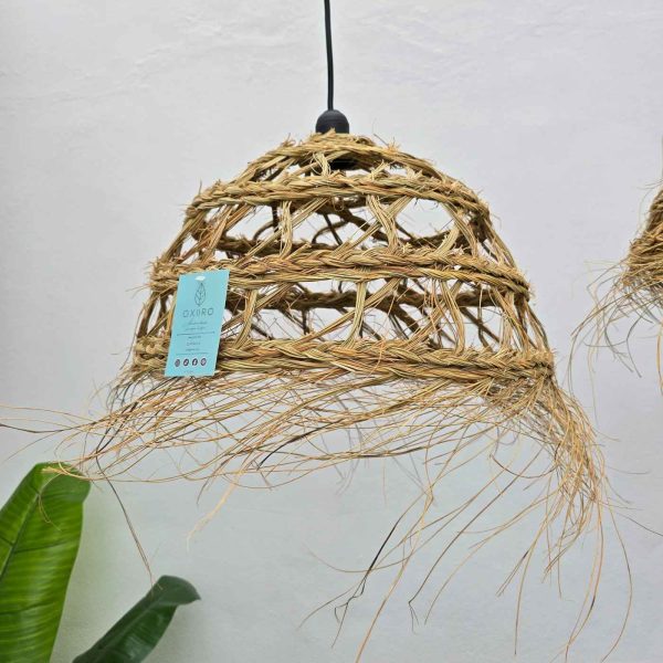 Lámpara esparto natural araña
