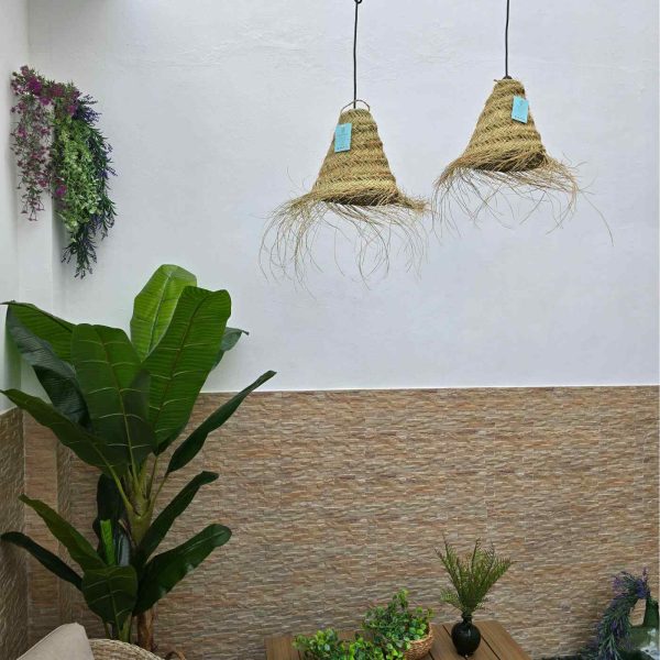 Lámpara esparto natural toscana - Imagen 3