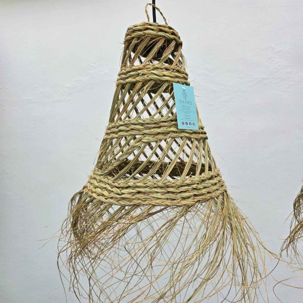 Lámpara esparto natural trenzada