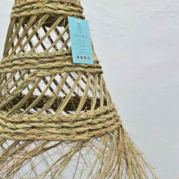 Lámpara esparto natural trenzada - Imagen 4