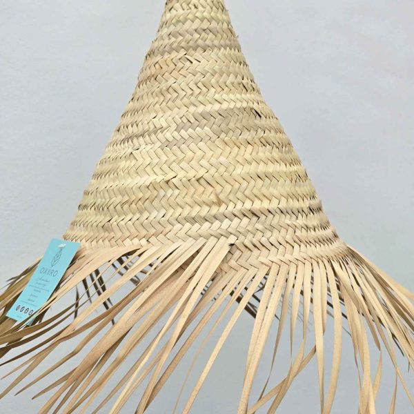 Lámpara hoja de palma cono con flecos - Imagen 4