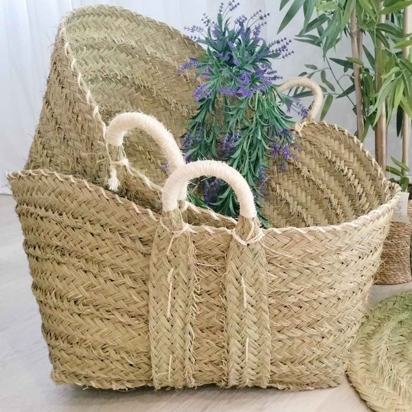 Leñero ovalado esparto natural reforzado