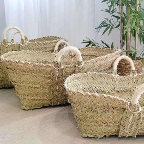 Leñero ovalado esparto natural reforzado - Imagen 2