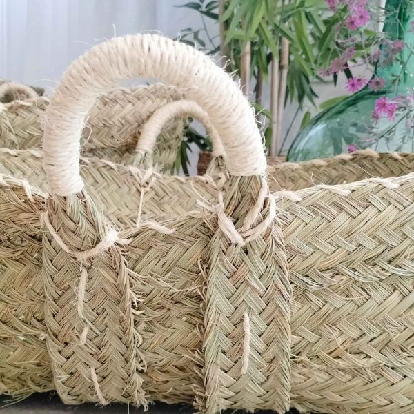 Leñero ovalado esparto natural reforzado - Imagen 3