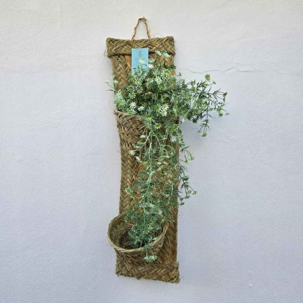 Macetero esparto natural doble vertical - Imagen 4