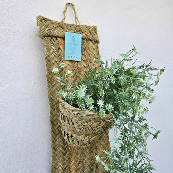 Macetero esparto natural doble vertical - Imagen 2