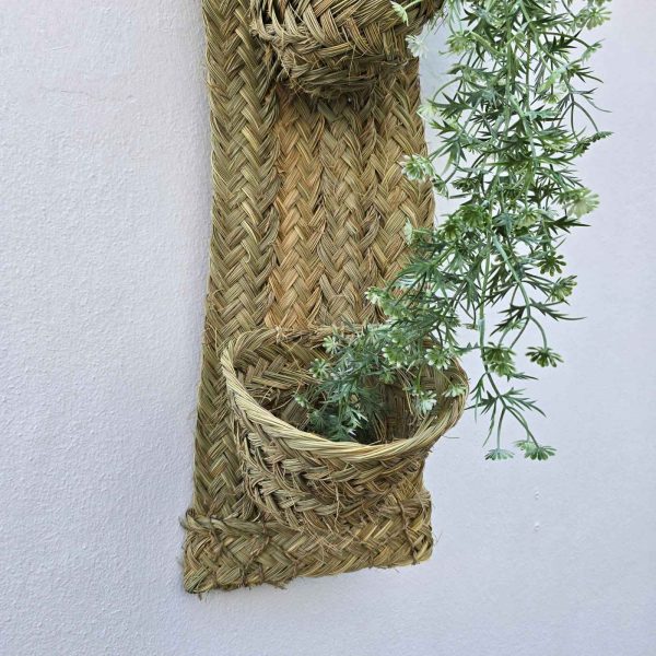 Macetero esparto natural doble vertical - Imagen 3