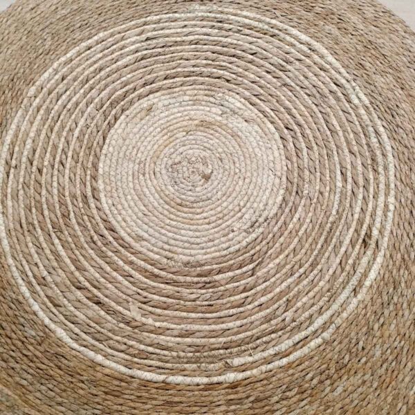 Alfombra Sun de rafia en fibra natural — diseño circular boho‑nórdico - Imagen 2